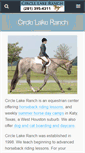 Mobile Screenshot of circlelakeranch.com