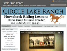 Tablet Screenshot of circlelakeranch.com